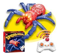 BLOOOK Remote Control Spider Toys,Wall Climbing Spider RC 2.4GHz,360°Rotating Rechargeable Wall Crawler Spiders with Eye & Lights,Birthday Gifts for 3-12 Year Old Boys Kids Girls 3 4 5 6 7 8 Year