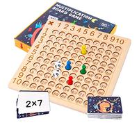 BLOOOK Wooden Montessori Multiplication Board Game,Hundred Boards,Times Table Chart,Math Manipulatives 2nd 3rd 4th 5th Grade,Math Learning Tools,1-100 Number Board Educational Toy for Kids