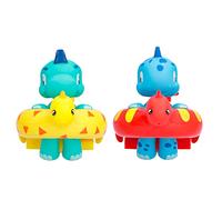 BLOOPIES Floaties Dinos 2 Water dolls Atlas and Artie; They squirt Water and blow Bubbles - Bath toy for Boys and Girls