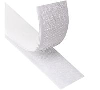 Blooven Hook and Loop Strip Tape 20 Meter Self Adhesive Sticky Back Fastening Tape 20 mm Wide (20 mm x 20 m, White)
