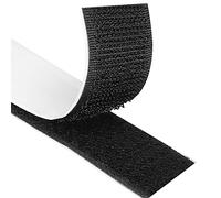 Blooven Hook and Loop Strip Tape 3 Meter Self Adhesive Sticky Back Fastening Tape 30 mm Wide (30 mm x 3 m, Black)