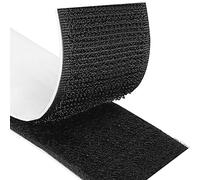 Blooven Hook and Loop Strip Tape 5 Meter Self Adhesive Sticky Back Fastening Tape 50 mm Wide (50 mm x 5 m, Black)