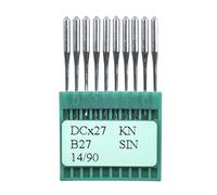 BLOOY - DCX27 DOTEC Needles for Industrial Overlock Sewing Machines 81X1, B27, My 1023, UY191 (Pack of 100 PCS) (Size 14 (90))