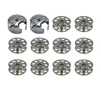 BLOOY - Large Bobbin Case (M Style) and Metal Bobbins Kit Fit JUKI DU-1181, Highlead GC0618, Typical 0302, 0303, 6-7 Sewing Machines (Pack of 12 PCS)