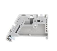 Bloque de terminales de riel DIN Soportes de tope Final Abrazadera tipo tornillo Plástico resistente Cerradura de 50 piezas Ajuste firme para riel DIN de 35 mm de ancho para (Modelo 13)