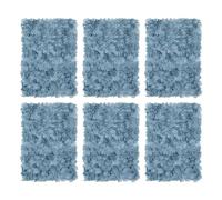 BLOSMON Flower Wall Panel Backdrop - 6 Pcs 24 x 16 Inch Dusty Blue Artificial Hydrangea Floral Backdrop for Wedding Party Baby Bridal Shower Decor, Hanging Fake Silk Hydrangea Wall DIY Decoration