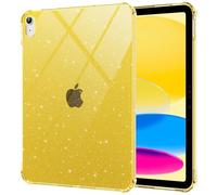BLOSOMEET Case for iPad A16 11th Generation 2025/ 10th Generation 2022, iPad 11 inch/ 10.9 inch Case with Anti-Scratch Ultra Transparent Cover, Cute Sparkly Slim Cover for Kids and Girls, Gold Glitter