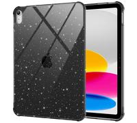 BLOSOMEET Clear Case for iPad A16 11th Generation, 2025, 11 inch / 10th Gen, 2022, 10.9 inch, Protective Sparkly Crystal Transparent Cover with Slim & Lightweight Soft TPU Back, Glitter Black