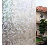 Bloss Privacy Window Film,3D Diamond Decorative Windows Cling Stained Glass Privacy Film Non Adhesive for Home Office Heat Control(17.7 x 78.7inches)