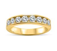 Blossom 9ct Gold 1 Carat Lab Grown Diamond Half Eternity Ring - L40019-L