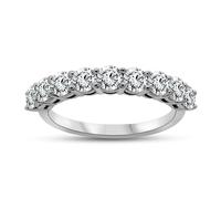 Blossom 9ct White Gold 1 Carat Lab Grown Diamond Half Eternity Ring - L40016-R