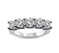 Blossom 9ct White Gold Lab Grown Diamond Five Stone Ring - 1.5ct - L40014-R
