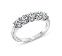 Blossom 9ct White Gold Lab Grown Diamond Five Stone Ring - 3/4ct - L40013-R