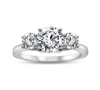 Blossom 9ct White Gold Lab Grown Diamond Graduated Trilogy Ring - 1.5ct - L40137-M