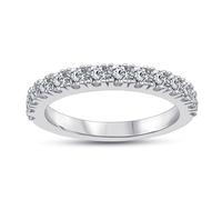 Blossom 9ct White Gold Lab Grown Diamond Half Eternity Ring - 70pts - L40011-R