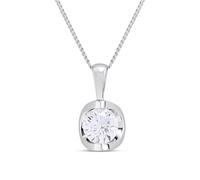 Blossom 9ct White Gold Lab Grown Diamond Necklace - 1/2ct - L40080