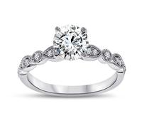 Blossom 9ct White Gold Lab Grown Diamond Solitaire Ring - 1.14ct - L40122-R