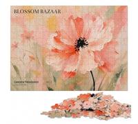 Blossom Bazaar Garden Treasures ｜ Coral Bloom Jigsaw Puzzle, 1000 Pieces | Adult Jigsaw Puzzle: family tabletop activity over several sessions.