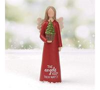 Blossom Bucket Angel Keeps Watch Christmas Angel with Tree