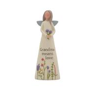 Blossom Bucket Feather & Grace Hand Painted Resin Decorative Figurine - Grandma Means Love Figurine, 5x2