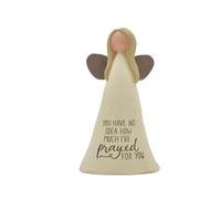 Blossom Bucket Feather & Grace Hand Painted Resin Decorative Figurine - I've Prayed For You