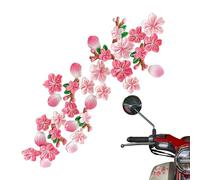 Blossom Car Stickers - 3D Flower Sticker Set, Car Rear Decoration, DIY Sticker for Scratching with Removable Adhesive, Vehicle Personalization Concept, Truck, RV, Boat, Laptop, Window