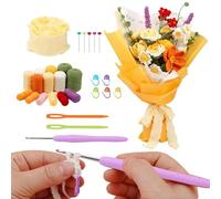 Blossom Crochet Kit, Crochet Kit for Beginners, Colorful Knitting Set - Portable Knitting Accessories, Arts and Crafts Kit for Birthday, Christmas