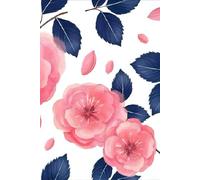 Blossom Dreams Navy Rose Journal: Cute Floral Hardcover • 6" x 9" • 110 Unlined Pages • Matte Finish • Perfect for School Notes, Sketches & Ideas