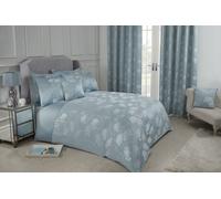 Emma Barclay Blossom - Embellished Jacquard Duvet Set in Duck Egg - King