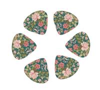 Blossom Flower print Guitar Picks 12PCS Mixed Gauges(0.46/0.71/0.96mm) with Case, for Guitar/Ukulele