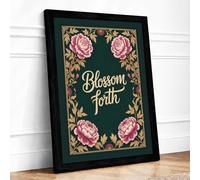 Blossom Forth Botanical Framed Wall Art Print A1 Black