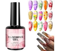 Blossom Gel Polish - UV LED Spreading Art Gel, Clear Texture | Soak-Off Nail Decoration Varnish for Floral Swirl Effect, Marble Inspired Overlay for Fingernail Coating, Lightweight Design Polish