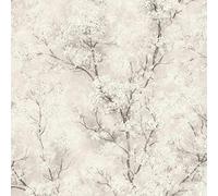 Blossom Glitter Oriental Wallpaper Vinyl Cream
