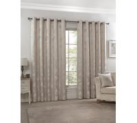 Blossom - Lined Eyelet Jacquard Curtains in Cream - Width 46" x Drop 54" (117 x 137cm) - Emma Barclay | TJ Hughes Natural
