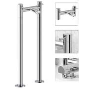 Blossom Modern Floor Mounted Freestanding Chrome Bath Filler Tap