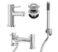 Blossom Mono Bath Filler Shower Mixer and Basin Tap and Waste