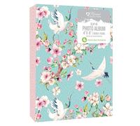 Blossom Photo Album Floral Pink Design Family Holiday Albums Scrapbook Holds 80 Photographs 4" x 6" Photos