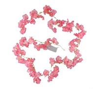 Blossom String Lights Garland 20 LED Artificial Flower Vines, Battery Powered Decorative Lighting for Indoor Outdoor Wedding Party Garden Home Décor in Light