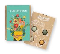 Blossombs Seed Bombs Giftbox Mini with 4 Flower Bombs - You are worth gold! - Seed bombs, Wild flowers, Flower seed mix, Flowers Gift for Butterflies, Bees and Bumblebees