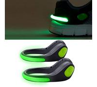 Blossomer LED Shoe Clip Light for Runners, 1 Pair Safety Night Running Flash Gear Water Resistant Sports Accessories for Jogging Walking Biking - Color Steady and Flash Modes