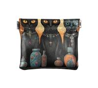 Blossoming Apples Flowers Coin Purses Square Snap Change Cash Holder Pocket Wallet, Small Coin Purse for Credit Card, Keys, Lipstick, Mystic Cat Orange, One Size, Mystic Cat Orange