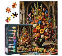 Blossoming Jigsaw Puzzles for Adults 1000 Pieces Butterflies Puzzles for Adults Artwork Home Decor Challenging Flowers Jigsaw Puzzle for Family Games 27.5"X19.7"