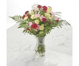 Blossoming Joy beautiful flower bouquet Premier Next-Day flowers Delivery for Every Special Moment. Your bouquet includes young spray carnation buds ready to bloom. They will open fully by tomorrow.