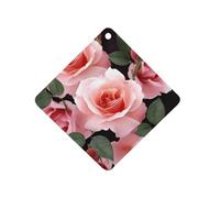 Blossoming Rose Flowers Car Air Freshener Hanging, Long Lasting Scented Car Aromatherapy Tablets, Rhombus Fragrance Scented Cards for Vehicles, Bedroom, Wardrobe Gray-style