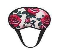 Blossoming Rose Flowers Print Blackout Sleep Mask - Side Sleeper Eye Cover, Soft Comfort, Perfect for Travel, Meditation