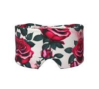 Blossoming Rose Flowers Print Sleep Eye and Ear Muffs Mask - Adjustable Yoga Travel Headband, Keep Warm Shading Comfortable Aid