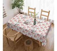 Blossoming Rose Flowers print Tablecloth, Square lace farmhouse tablecloth, for indoor and outdoor dining