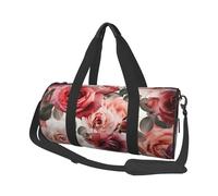 Blossoming Rose Flowers Printed Canvas Travel Duffel Bag - Gym Sports Bag with Large Capacity for Weekend Business Travel