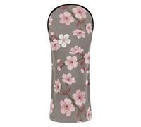 Blossoms Flower Gray Pattern Golf Club Covers PU Leather Wood Headcovers for Women Men