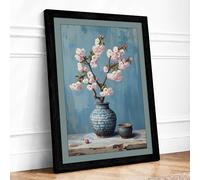 Blossoms in Silence Minimalist Framed Wall Art Print A3 (42×29.7cm) Black, Wall Decor for Living Room, Bedroom, Office & Home, Ready to Hang, Art Gift